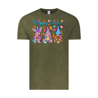 Vintage Olive Happy Easter gnomies Easter Day Vintage Tee - HowdyJamesFarm