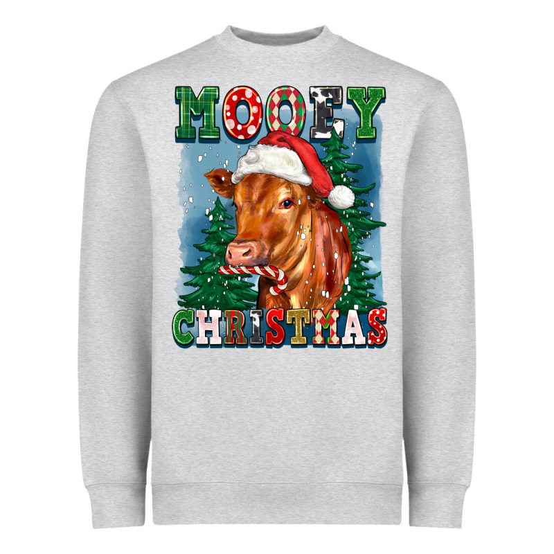 Mooey Christmas Heifer Heavyweight Sweatshirt by FaDigitalArtStudio | Teevron