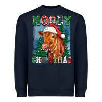 Navy mooey christmas heifer Heavyweight Sweatshirt - FaDigitalArtStudio