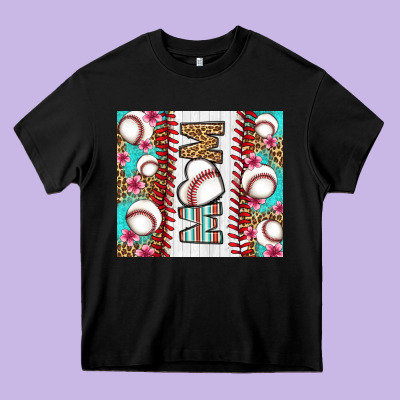 Baseball Mom Heavy Core Tee Designed By Lillyallendesigns