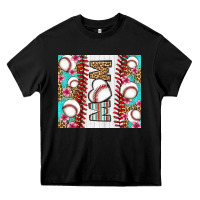 Black baseball mom Heavy Core Tee - LillyAllenDesigns