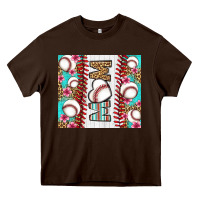 Chocolate Brown baseball mom Heavy Core Tee - LillyAllenDesigns