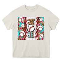 Cream baseball mom Heavy Core Tee - LillyAllenDesigns