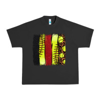 Pigment Black Softball brushstroke Urban Heavy Tee - HowdyJamesFarm