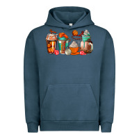 Pigment Midnight Navy basketball coffee cups Urban Hoodie - AdoDesignShop