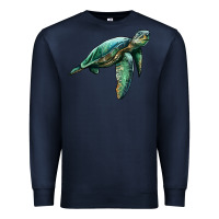 Navy sea turtle Premium Sweatshirt - Artiststas