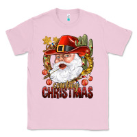 Bubblegum Pink Cowboy Christas Santa Classic Tee - NancyCooperArtShop