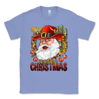 Colony Blue Cowboy Christas Santa Classic Tee - NancyCooperArtShop