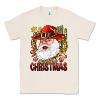 Natural Cowboy Christas Santa Classic Tee - NancyCooperArtShop
