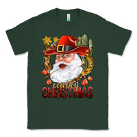 Sports Green Cowboy Christas Santa Classic Tee - NancyCooperArtShop