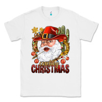 White Cowboy Christas Santa Classic Tee - NancyCooperArtShop