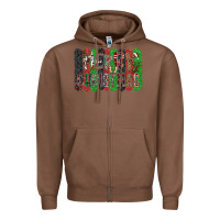Chestnut Merry Christmas Zipper Hoodie - CowhideDigitalArt
