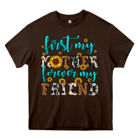Chocolate Brown name mother and friend tribute design Heavy Core Tee - LillyAllenDesigns