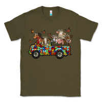 Army Green farm animals autism Classic Tee - RacoonDesign