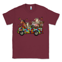 Burgundy farm animals autism Classic Tee - RacoonDesign