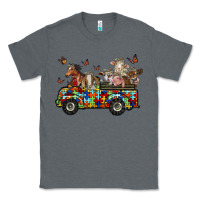 Charcoal Heather farm animals autism Classic Tee - RacoonDesign