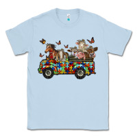Dusty Blue farm animals autism Classic Tee - RacoonDesign