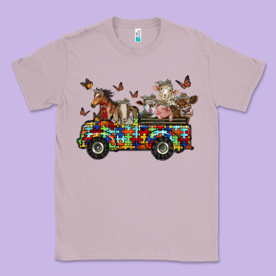 Farm Animals Autism Classic Tee Designed By Racoondesign