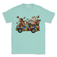 Seafoam farm animals autism Classic Tee - RacoonDesign