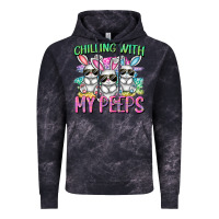 Cloud Black chilling with my peeps easter bunnies cowgirl cowg Vintage Hoodie - CowGirlArtShop