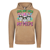 Vintage Coffee chilling with my peeps easter bunnies cowgirl cowg Vintage Hoodie - CowGirlArtShop