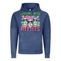 Vintage Denim chilling with my peeps easter bunnies cowgirl cowg Vintage Hoodie - CowGirlArtShop