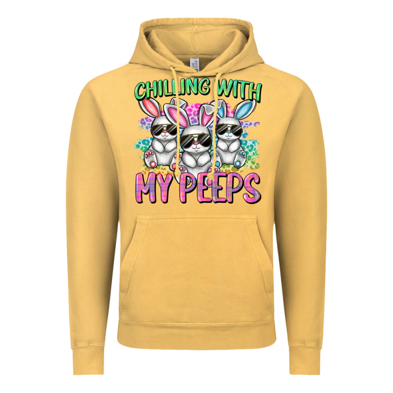 Chilling With My Peeps Easter Bunnies Cowgirl Cowg Vintage Hoodie by CowGirlArtShop | Teevron