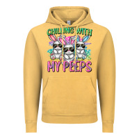 Vintage Mustard chilling with my peeps easter bunnies cowgirl cowg Vintage Hoodie - CowGirlArtShop