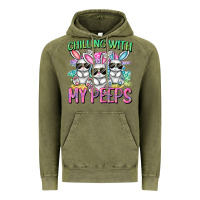 Vintage Olive chilling with my peeps easter bunnies cowgirl cowg Vintage Hoodie - CowGirlArtShop