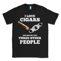 Black Funny Cigar Accessories Gift Set Cigar Lover Smokers Party Classic Tee - minhPixels