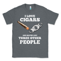 Charcoal Heather Funny Cigar Accessories Gift Set Cigar Lover Smokers Party Classic Tee - minhPixels