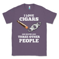 Lavender Funny Cigar Accessories Gift Set Cigar Lover Smokers Party Classic Tee - minhPixels
