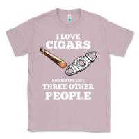 Lilac Funny Cigar Accessories Gift Set Cigar Lover Smokers Party Classic Tee - minhPixels