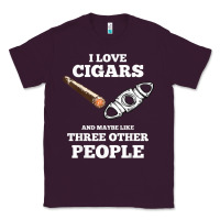 Plum Funny Cigar Accessories Gift Set Cigar Lover Smokers Party Classic Tee - minhPixels