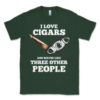 Sports Green Funny Cigar Accessories Gift Set Cigar Lover Smokers Party Classic Tee - minhPixels