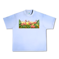 Grape Ice flamingos with sunset Urban Heavy Tee - TumblerDesignByShophia