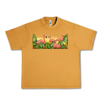 Peanut Butter flamingos with sunset Urban Heavy Tee - TumblerDesignByShophia