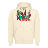 Sandshell Merry Christmas Zipper Hoodie - CowhideDigitalArt
