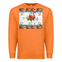 Carrot flamingo with tropical flowers Premium Sweatshirt - Artiststas