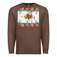 Chestnut flamingo with tropical flowers Premium Sweatshirt - Artiststas