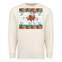 Sandshell flamingo with tropical flowers Premium Sweatshirt - Artiststas