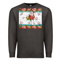 Smoke flamingo with tropical flowers Premium Sweatshirt - Artiststas