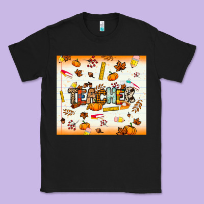 Teacher Fall Classic Tee Designed By Nancycooperartshop