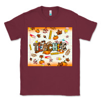 Burgundy teacher fall Classic Tee - NancyCooperArtShop