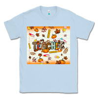 Dusty Blue teacher fall Classic Tee - NancyCooperArtShop