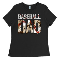 Black Baseball American Dad Ladies Tee - Bettercallsaul