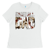 White Baseball American Dad Ladies Tee - Bettercallsaul