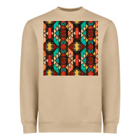 Mushroom native american aztec seamless pattern Heavyweight Sweatshirt - BundleAndBundleShop