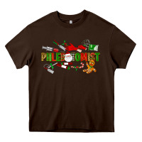 Chocolate Brown christmas phlebotomist Heavy Core Tee - LillyAllenDesigns