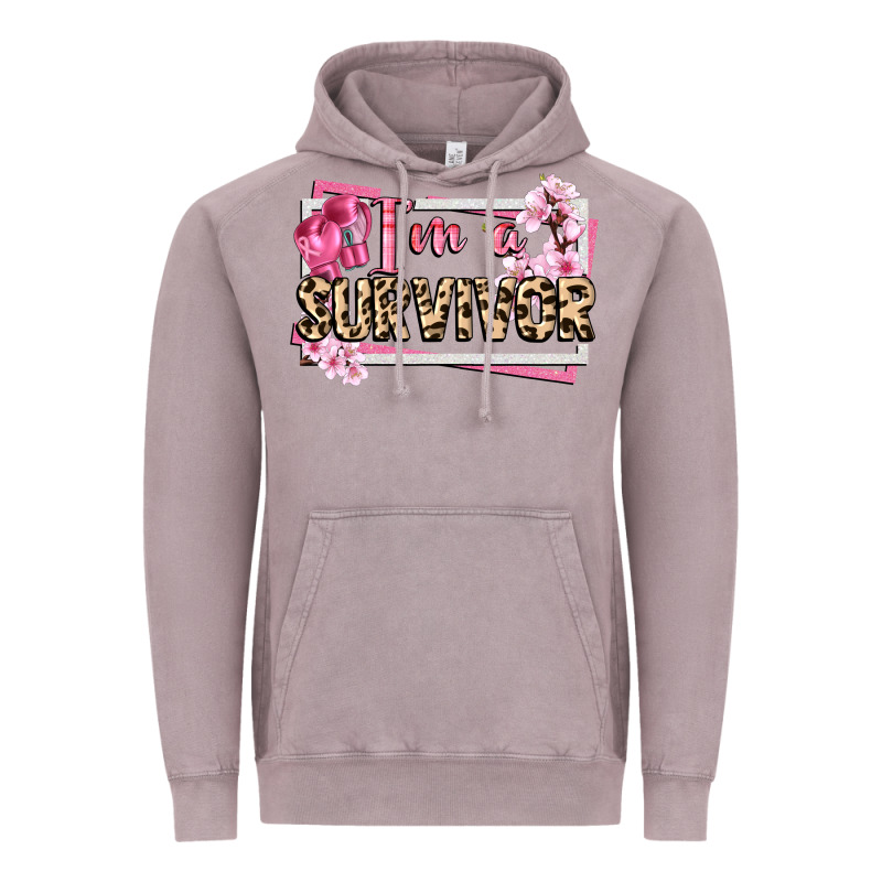 Im A Survivor Cancer Awareness Vintage Hoodie by CowGirlArtShop | Teevron